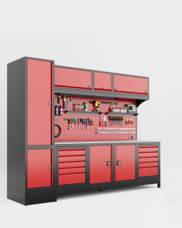 3 Metre Sol Dolaplı Modüler Çalışma Tezgahı