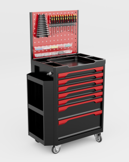 7 Çekmeceli Yanlıklı + Panolu Takım Arabası