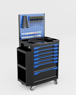 7 Çekmeceli Yanlıklı + Panolu Takım Arabası