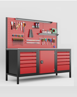 2 Metre 10 Çekmeceli Dolaplı Çalışma Tezgahı